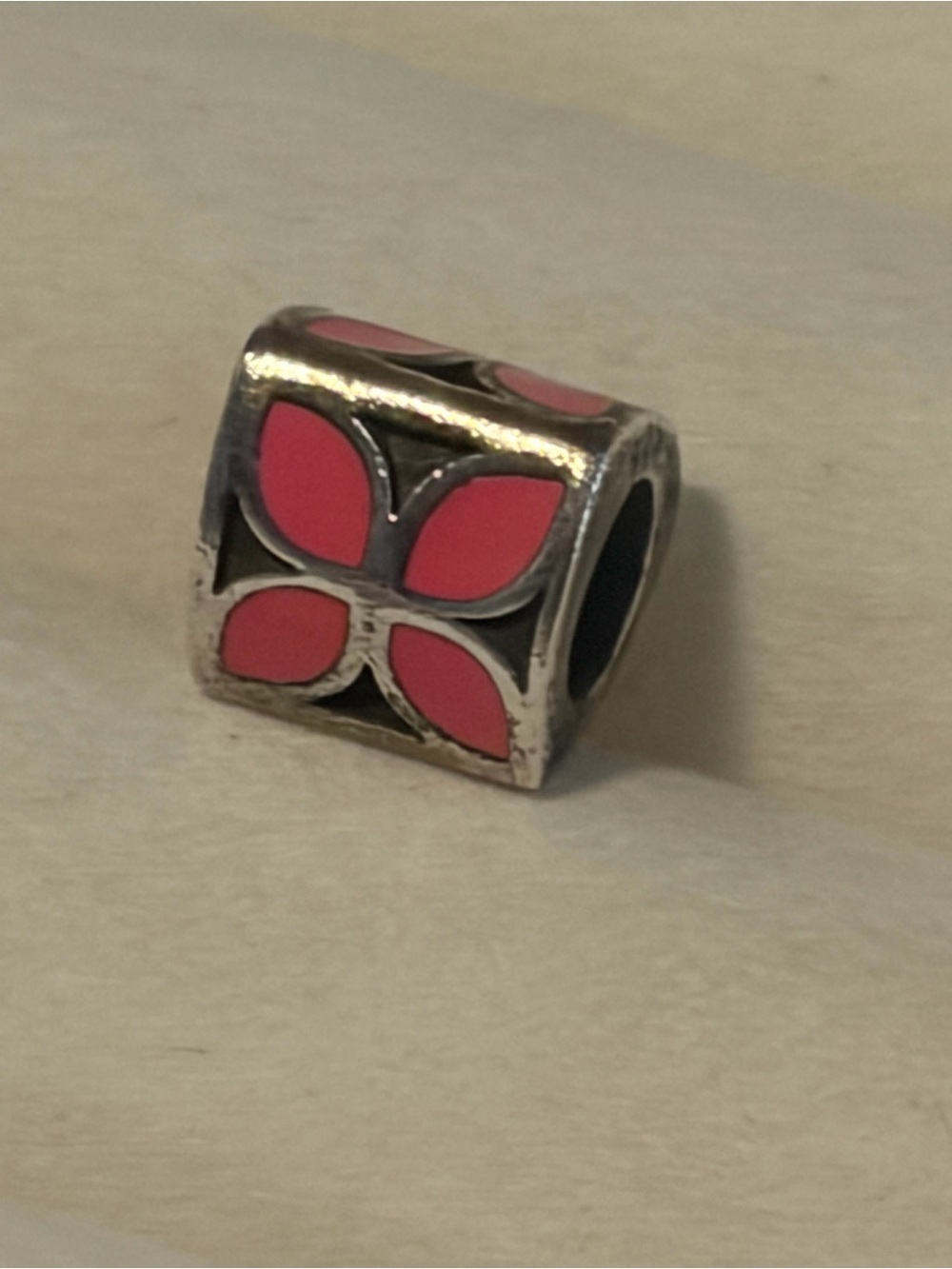 Retired authentic Pandora Pink Enamel Flower Petals Charm Style #790437EN05